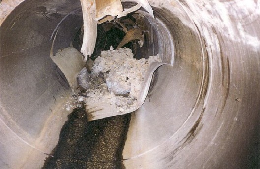 Pipe was not installed correctly Failed GRP Gravity Pipe